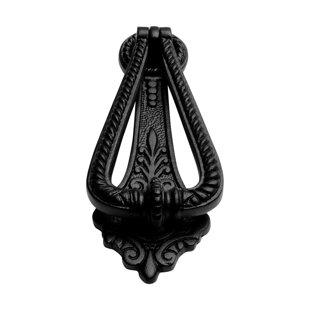 THE RENOVATORS SUPPLY INC. Door Knockers Georgian Black Cast Iron for Front Door Renovators Supply