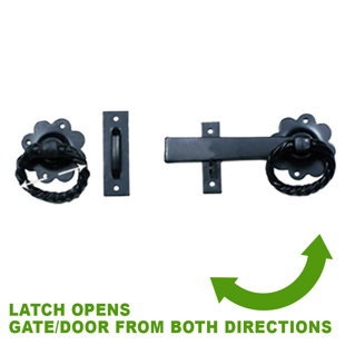THE RENOVATORS SUPPLY INC. Wrought Iron Floral Pattern Latch