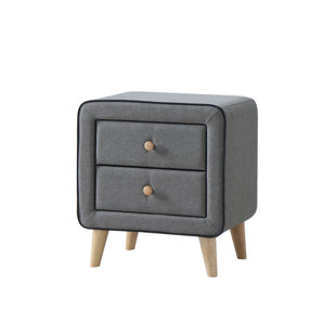 MIKADO LIVING Balhi 2 Drawer Bedside Table