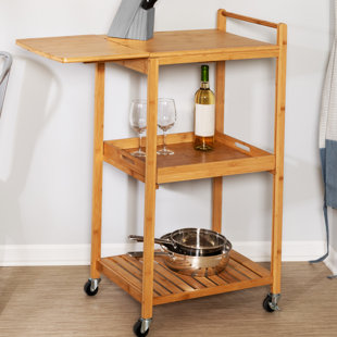 REBRILLIANT Enrique Solid Wood Kitchen Cart