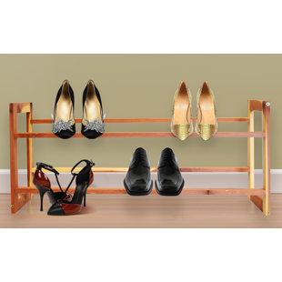 REBRILLIANT Aromatic 6 Pair Stackable Solid Wood Shoe Rack