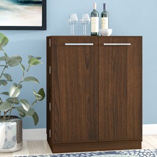 BOAHAUS LLC Boahaus Liverpool Expandable Bar Cabinet, Wine Storage, 02 Doors, 01 Drawer, Storage for Bottles