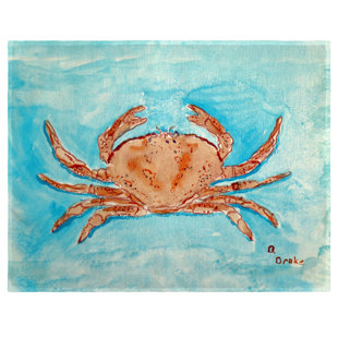 HIGHLAND DUNES Liesl Crab 18" Placemat (Set of 4)