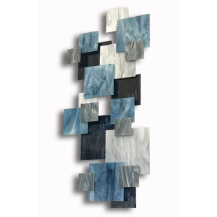 KARO STUDIO Arctic Handmade Modern Abstract Wall Decor on Glass