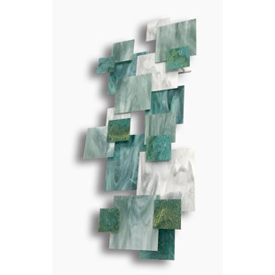 KARO STUDIO Coral Handmade Modern Abstract Wall Decor on Glass