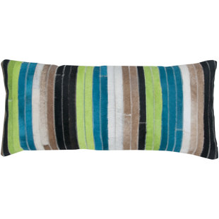 INDIA'S HERITAGE Patchwork Leather/Suede Throw Pillow