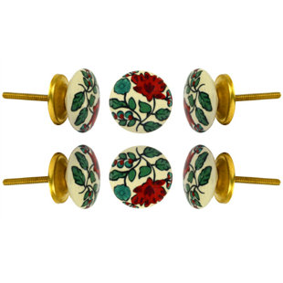 TRINCA-FERRO Plucks Oversized 1.6" Diameter Mushroom Knob Multipack (Set of 6)