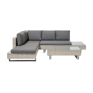 GARTEN LIVING 5-Sitzer Lounge-Set Bromborough mit Polster