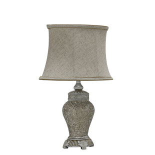 ASTORIA GRAND Holmwood 45.5cm Table Lamp, Bedside Buffet Lamp with Mosaic Design Base & Polyester Shade