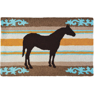 JELLYBEAN HOME & GARDEN Western Horse Kitchen Mat