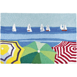 JELLYBEAN HOME & GARDEN Sailboats in the Distance Kitchen Mat