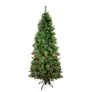 NORTHLIGHT SEASONAL 7.5 ft Pre-Lit Medium Mixed Cashmere Pine Artificial Christmas Tree - Clear Lights