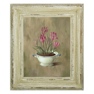 EAST URBAN HOME Crocus In Vase - Single Picture Frame Painting on Canvas
