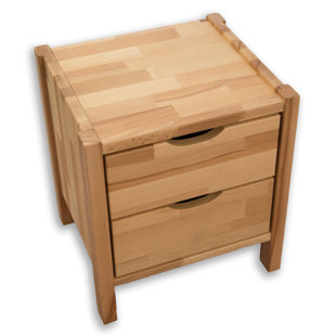 HARRIET BEE Nachttisch Mariana mit zwei Schubladen, aus massiver Buche