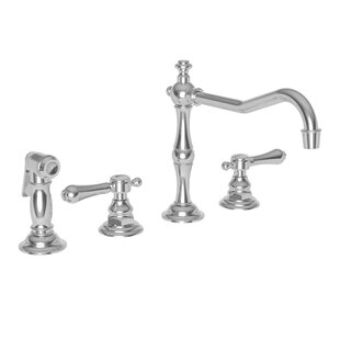 NEWPORT BRASS Chesterfield Double Handle Kitchen Faucet with Side Spray