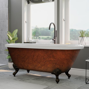 CAMBRIDGE PLUMBING 60" x 30" Clawfoot Soaking Bathtub
