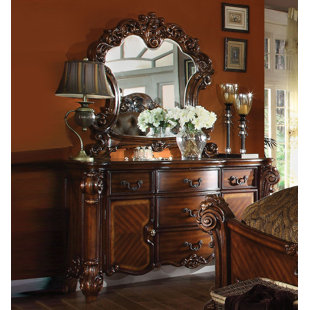 ASTORIA GRAND Ryles 5 Drawer 71" W Combo Dresser with Mirror