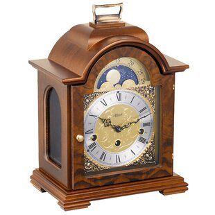 HERMLE BLACK FOREST CLOCKS Debden American Traditional Analog Solid Wood Mechanical Tabletop Clock