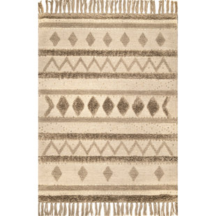 NULOOM Chandy Textured Wool Beige Area Rug