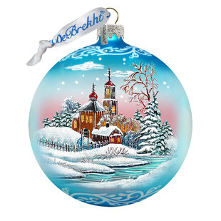 G DEBREKHT Holiday Splendor Glass Ball Ornament