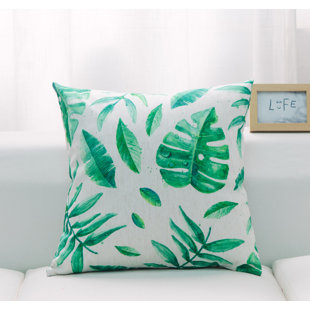 PETERBOROUGH HOME Palm Leaf Floral Pillow Cover (Set of 2)