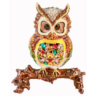 CIEL COLLECTABLES Owl Metal Decorative Box
