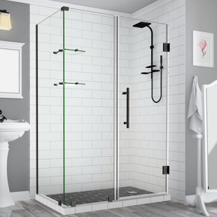 ASTON Bromley GS Frameless 36.38" x 72" Rectangle Hinged Shower Enclosure
