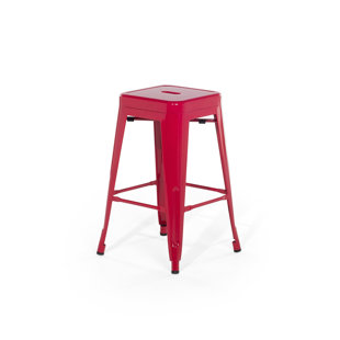 WILLISTON FORGE Iowa Park Counter Stool with Metal Frame (Set of 2)
