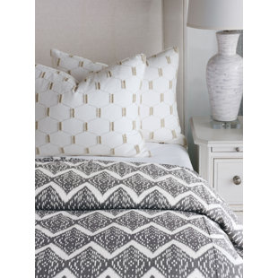 THOM FILICIA HOME COLLECTION BY EASTERN ACCENTS Orson Chevron Cotton 3 Piece Duvet Cover Set