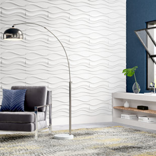 ORREN ELLIS Donath 19.7" x 19.7" Bamboo Wall Paneling in White