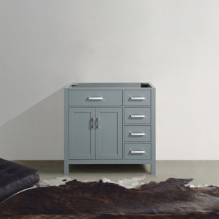 BELMONT DECOR Hampton Left Offset 36" Single Bathroom Vanity Base Only