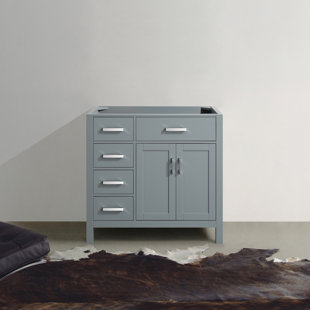 BELMONT DECOR Hampton Right Offset 36" Single Bathroom Vanity Base Only