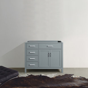 BELMONT DECOR Hampton Right Offset 42" Single Bathroom Vanity Base Only