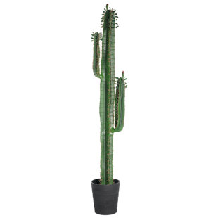 PRIMRUE 60'' Faux Cactus Plant in Pot