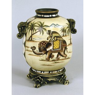 AA IMPORTING Monkey Riding Elephant Table Vase