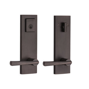 BALDWIN Prestige Complete Entry Lever Set with Single Cylinder Deadbolt and Door Lever