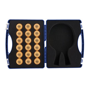 JOOLA USA JOOLA Tour Carrying Case - Ping Pong Paddle Case with 18 40mm 3 Star Competition Ping Pong Balls and Space for Storing 2 Standard Table Tennis Rackets - Durable High Density Case with EVA Foam Lining