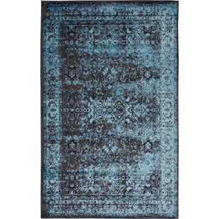 RUGPAL Majestic Performance Light Blue/Black Rug