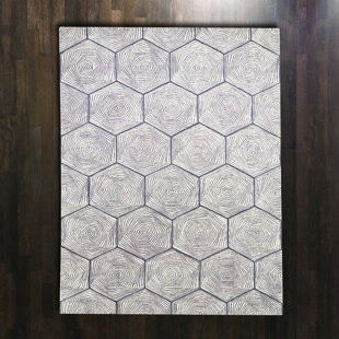 GLOBAL VIEWS Hex Swirl Rug