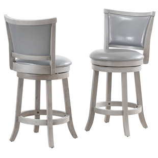 ENZO DECOR Paw 26'''' Counter Stool, Set Of 2 In Grey (Set of 2)