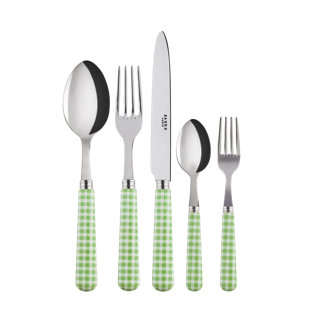 SABRE PARIS 5-tlg. Besteckset Gingham für 1 Person