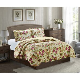 GLORY HOME DESIGN Jennifer Floral Quilt Set