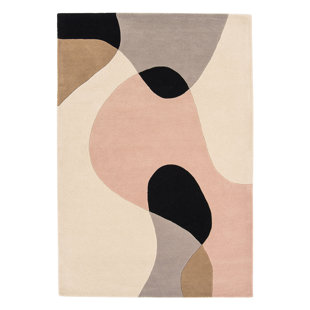 HYKKON Wade Abstract Wool Hand Woven Area Rug