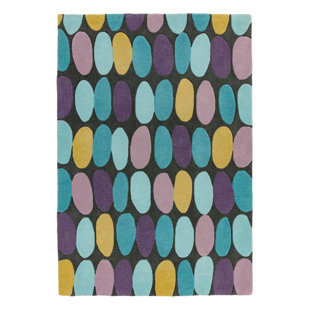 GEORGE OLIVER Hargrove Abstract Hand Woven Multicoloured Area Rug