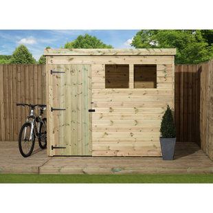 EMPIRE SHEDS LTD 8 Ft. W x 4 Ft. D Shiplap Pent Wooden Shed