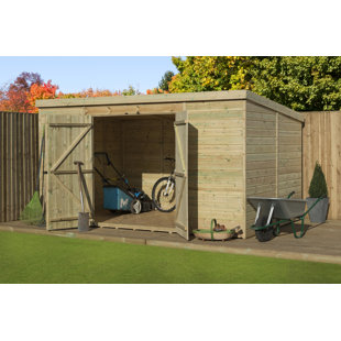 EMPIRE SHEDS LTD 12 Ft. W x 8 Ft. D Shiplap Pent Wooden Shed
