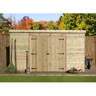 EMPIRE SHEDS LTD 14 Ft. W x 6 Ft. D Shiplap Pent Wooden Shed