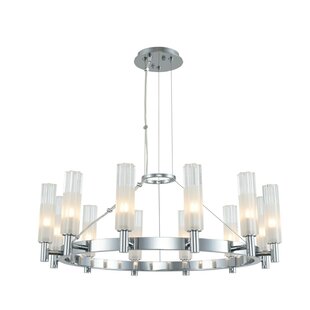 ALLEGRI BY KALCO LIGHTING Lorne 12 - Light Dimmable Wagon Wheel Chandelier