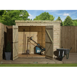 EMPIRE SHEDS LTD 7 Ft. W x 3 Ft. D Shiplap Pent Wooden Shed