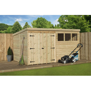 EMPIRE SHEDS LTD 12 Ft. W x 8 Ft. D Tongue and Groove Pent Wooden Shed